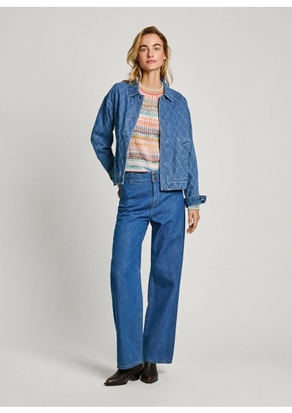 Mavi Kadın Ceket Normal Desenli Denim Ceket PL402414