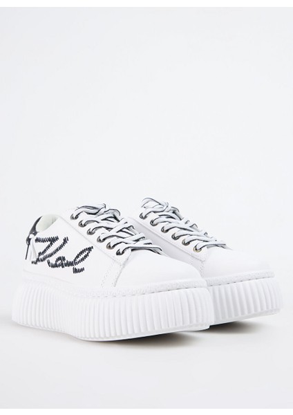 Beyaz Kadın Deri Sneaker KL42372 fiyatları