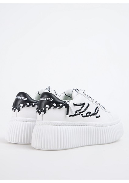 Beyaz Kadın Deri Sneaker KL42372 modelleri
