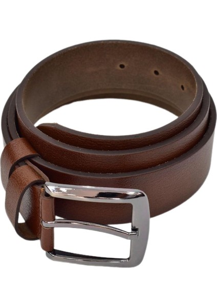 Erkek Kahverengi Hakiki Deri Kemer Jeans Için DYN12530-2