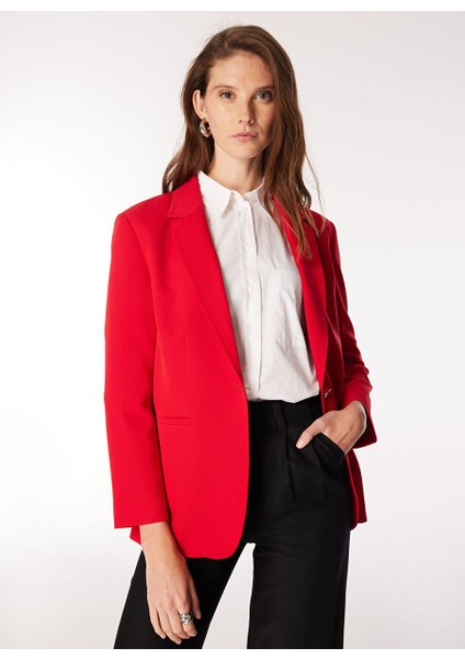 Kırmızı Kadın Basic Blazer F4WL-CKT0254