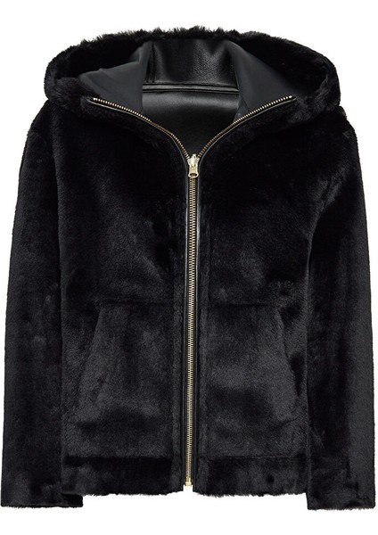Gardena Kadın Siyah Çift Taraflı Teddy Mont 24WGD5241FF