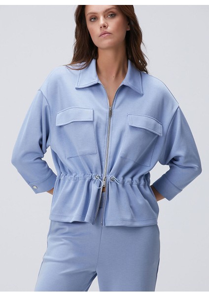 Açık Mavi Kadın Regular Fit Ceket 1094248