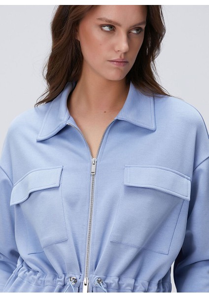 Açık Mavi Kadın Regular Fit Ceket 1094248