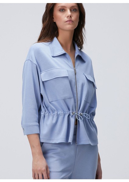 Açık Mavi Kadın Regular Fit Ceket 1094248