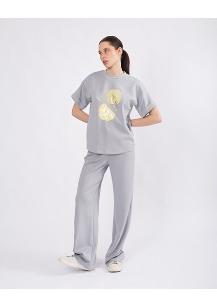 Yakası Büzgülü Önü Patlı-Fermuarlı Ceket-T-Shirt-Beli Lastikli Pantolon Takım fiyatları