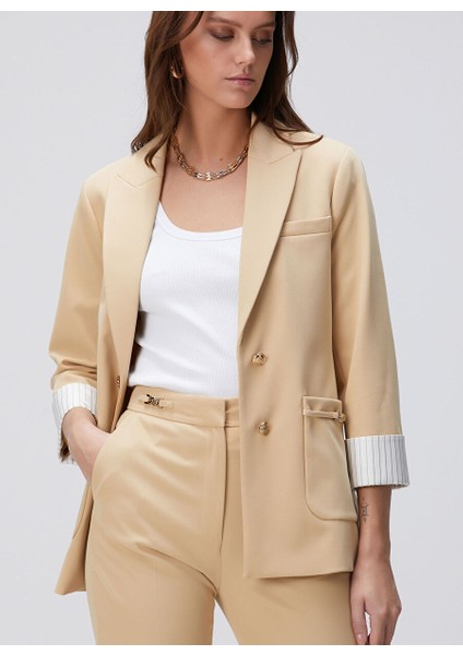 Bej Kadın Regular Fit Ceket 1094210