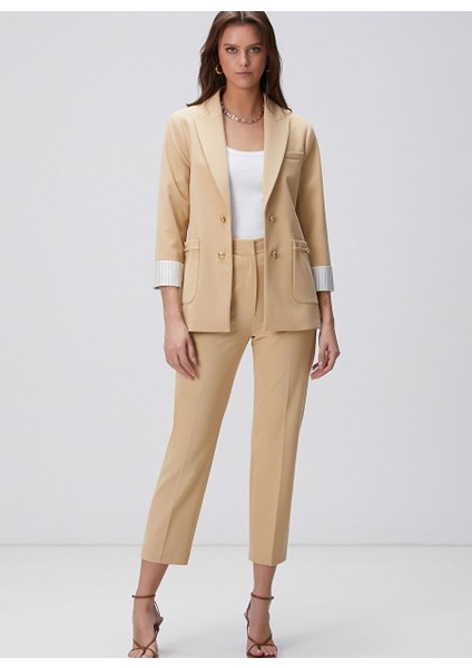 Bej Kadın Regular Fit Ceket 1094210