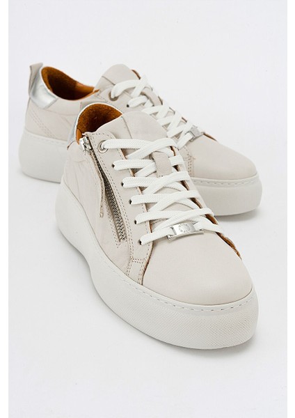 Allıe Bej Hakiki Deri Kadın Sneakers