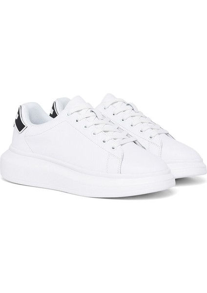 Beyaz-Siyah Kadın Deri Sneaker 77RA3SB2ZPA68003 fiyatları