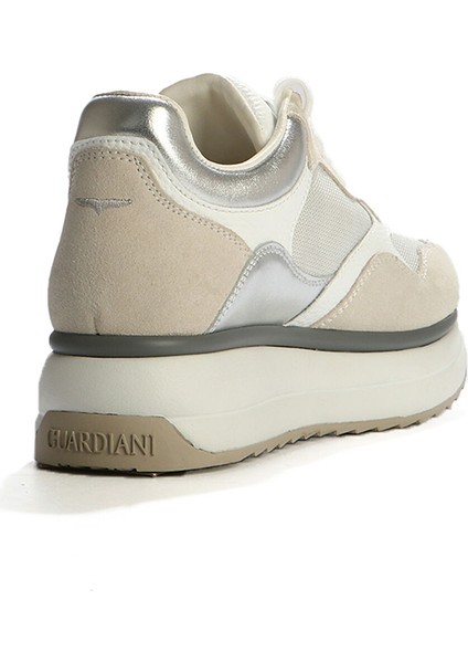 Beyaz-Gümüş Kadın Deri Sneaker G03G100021 modelleri