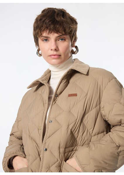 Relaxed Fit Kapitone Vizon Kadın Mont J4WL-MNT7098 fiyatları