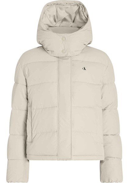 Taş Kadın Dik Yaka Standart Fit Puffer Mont Matte Monologo Nd Short Puffer