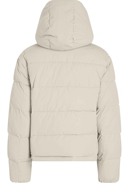 Taş Kadın Dik Yaka Standart Fit Puffer Mont Matte Monologo Nd Short Puffer modelleri