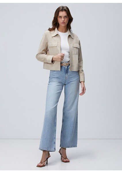 Gri Kadın Regular Fit Mont 1093875