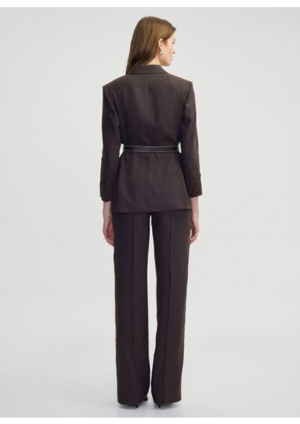 Ipekyol Kahverengi Kadın Regular Fit Blazer IS1250106024 fırsatları