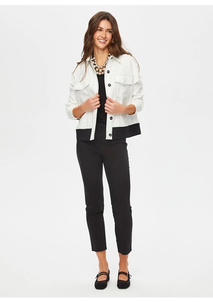 Ekru Kadın Comfort Fit Ceket US25CKT015
