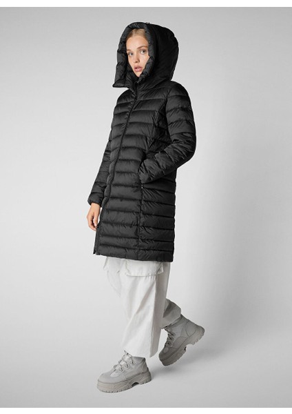 Siyah Kadın Normal Düz Mont D41897W