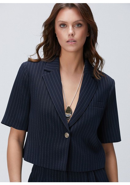 Lacivert Kadın Regular Fit Ceket 1094035