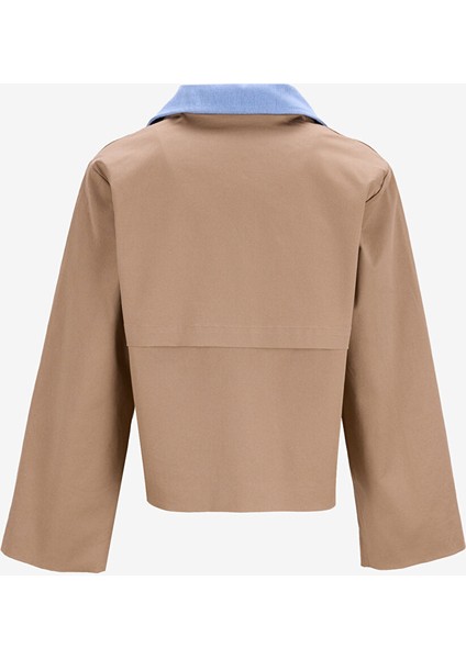 Ekru Kadın Normal Mont Yastrenchy Ls Short Trenchcoat fiyatları