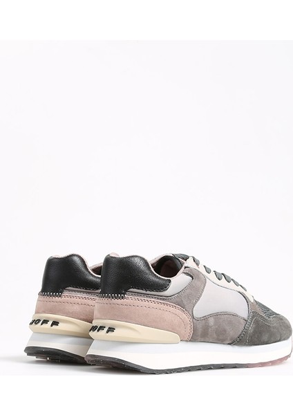 Gri-Pembe Kadın Deri Sneaker 22202007260