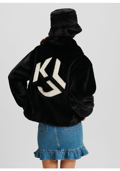 Karl Lagerfeld Jeans Dik Yaka Siyah Kadın Ceket 246J1505 fırsatları