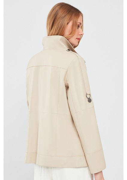 Luisa Kadın Bej Oversize Deri Mont 24SGD5172U4