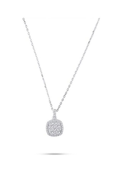 0,40 Ct Tasarım Pırlanta Baget Kolye