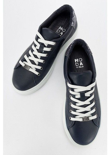 Lacivert Kadın Deri Sneaker 116-240056 modelleri