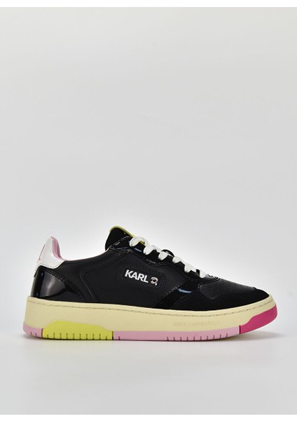 Siyah-Beyaz Kadın Deri Sneaker KL63020A00M