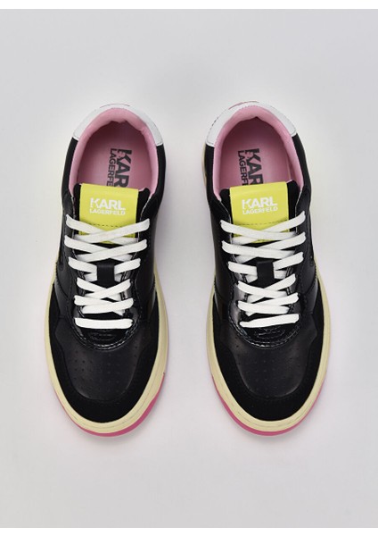 Siyah-Beyaz Kadın Deri Sneaker KL63020A00M modelleri