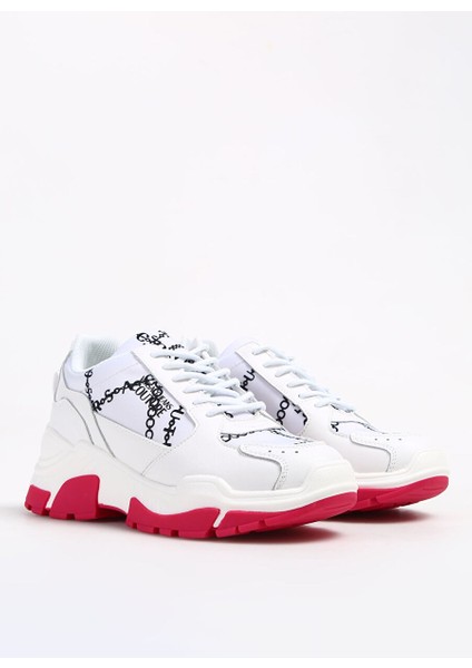 Beyaz-Pembe Kadın Deri Sneaker 75VA3SP3ZP310L02 fiyatları