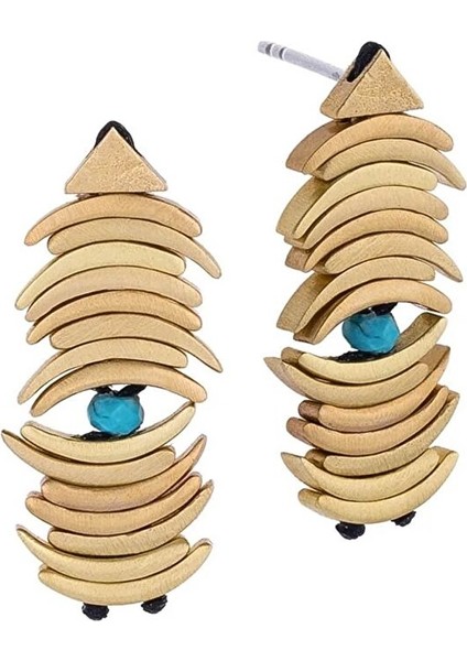 Küpe Brackets Earrings With Stones