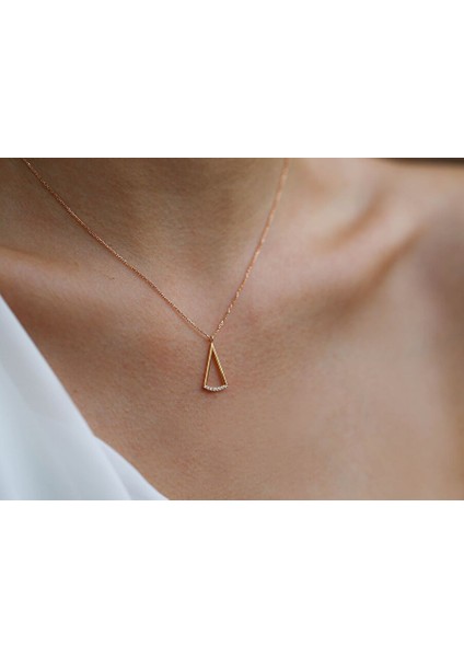 0,05 Ct Minimal Pırlanta Kolye
