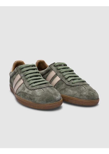 %100 Hakiki Deri Yeşil Süet Kadın Sneaker fiyatları