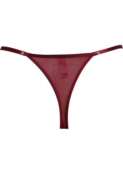 Bordo Kadın Düz Tanga 380