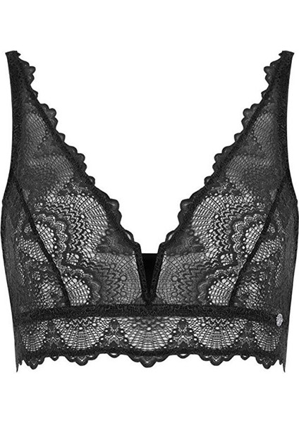 Flame V Detaylı Bralet Siyah