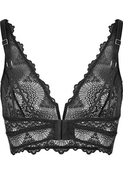 Flame V Detaylı Bralet Siyah