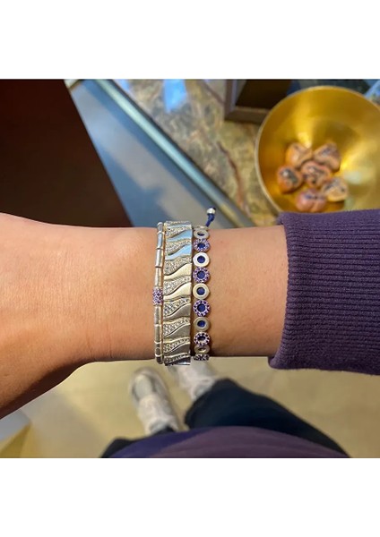 Taşlı Mini Circle Bileklik