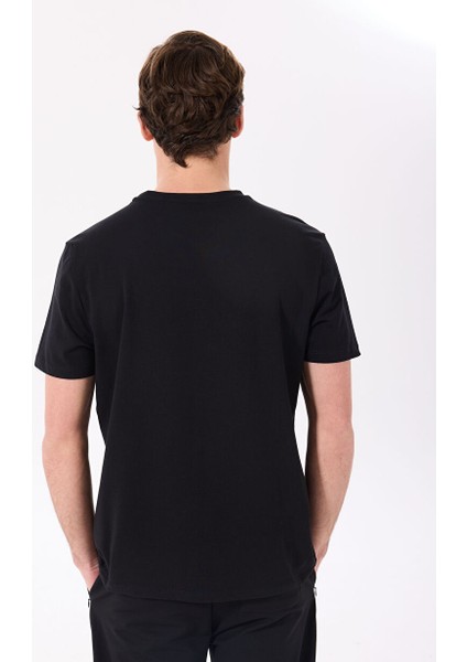 Siyah Erkek Relaxed Baskılı T-Shirt J5SM-TST7395