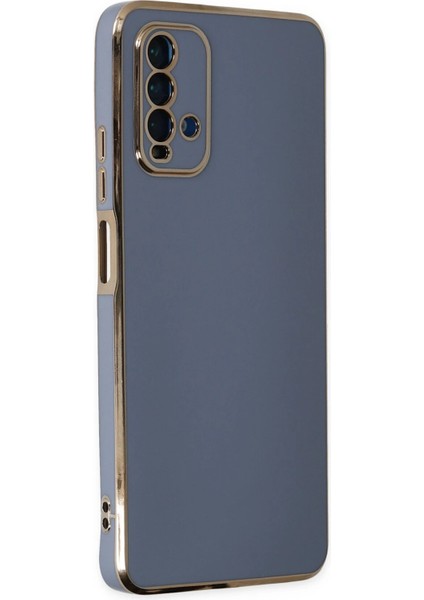 Xiaomi Redmi 9t Kılıf Volet Silikon - Mavi Glstd