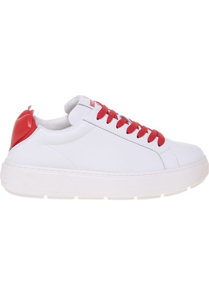 Beyaz Kadın Deri Sneaker JA15174G1M