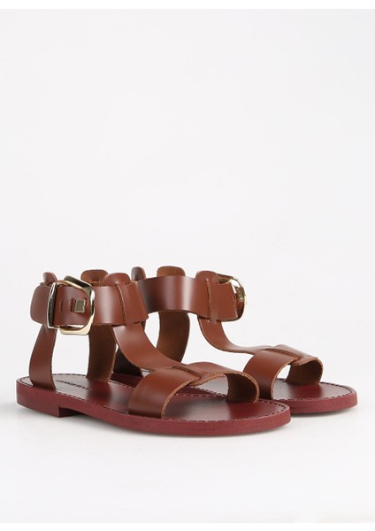 Taba Kadın Deri Sandalet SND-10622-4SS