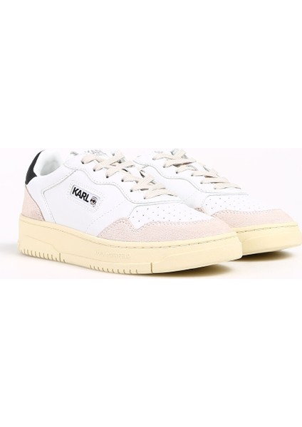 Beyaz-Siyah Kadın Deri Sneaker KL63020 fiyatları