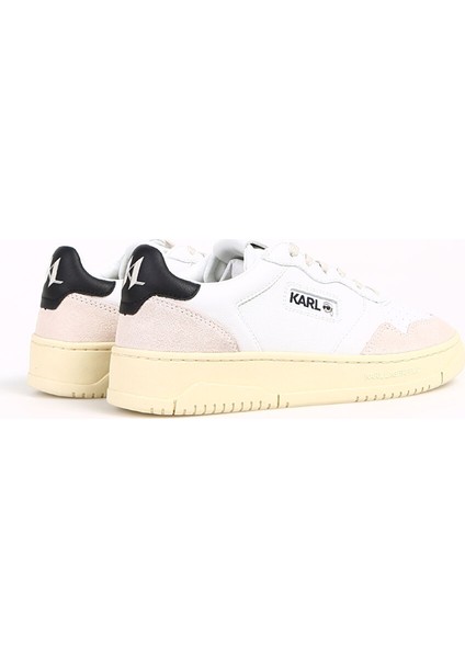 Beyaz-Siyah Kadın Deri Sneaker KL63020 modelleri