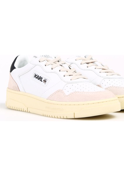 Beyaz-Siyah Kadın Deri Sneaker KL63020 indirimleri