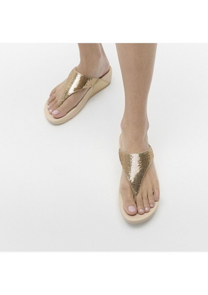 Kadın Terlik JF3-090 /675 /B50 Fitflop Lulu Sequin Toe-Post Sandals