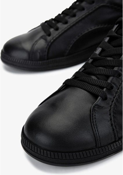 Kadın Hakiki Deri Siyah Sneakers & Spor Ayakkabı