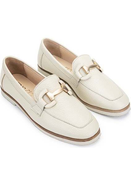 Bej Kadın Deri Loafer 961 2301 Bn Ayk SK23/24
