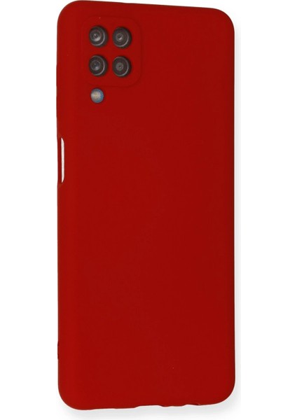 Samsung Galaxy A12 Kılıf Nano Içi Kadife Silikon - Kırmızı Glstd fiyatları